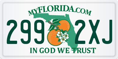 FL license plate 2992XJ