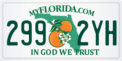 FL license plate 2992YH