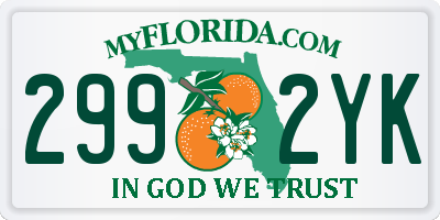 FL license plate 2992YK