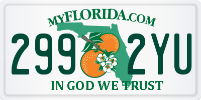 FL license plate 2992YU