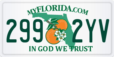FL license plate 2992YV