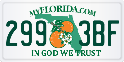 FL license plate 2993BF