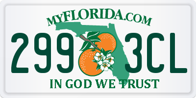 FL license plate 2993CL
