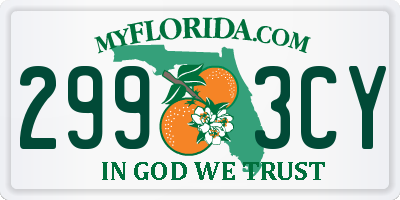 FL license plate 2993CY
