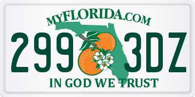 FL license plate 2993DZ