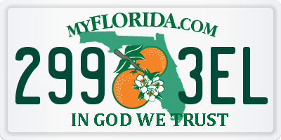 FL license plate 2993EL