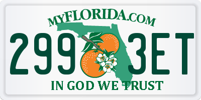 FL license plate 2993ET
