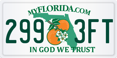 FL license plate 2993FT