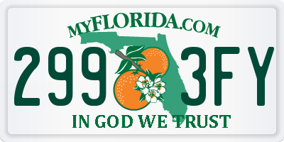 FL license plate 2993FY