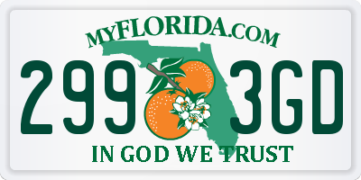 FL license plate 2993GD