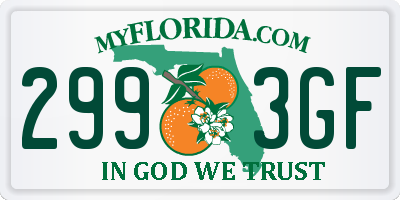 FL license plate 2993GF