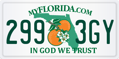 FL license plate 2993GY