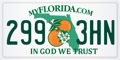 FL license plate 2993HN