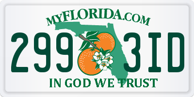 FL license plate 2993ID