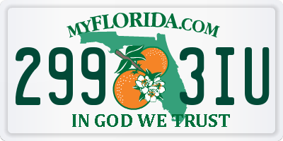 FL license plate 2993IU