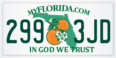FL license plate 2993JD