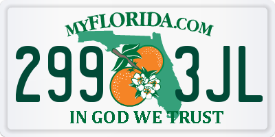 FL license plate 2993JL