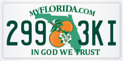 FL license plate 2993KI