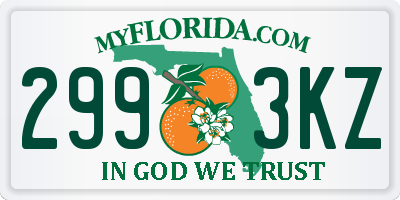 FL license plate 2993KZ