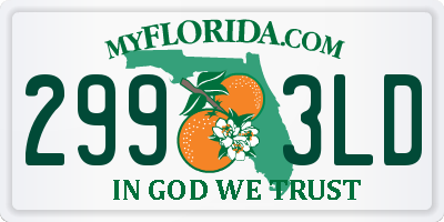 FL license plate 2993LD