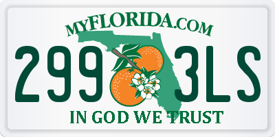 FL license plate 2993LS
