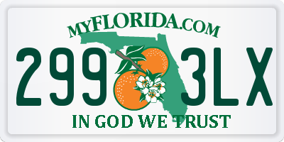 FL license plate 2993LX