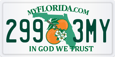 FL license plate 2993MY