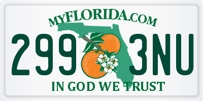 FL license plate 2993NU