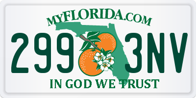 FL license plate 2993NV