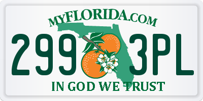 FL license plate 2993PL