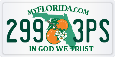 FL license plate 2993PS