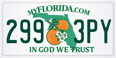 FL license plate 2993PY