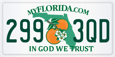 FL license plate 2993QD