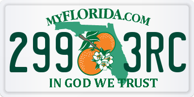 FL license plate 2993RC