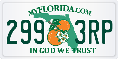 FL license plate 2993RP
