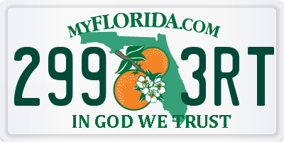 FL license plate 2993RT