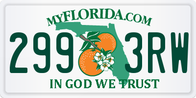 FL license plate 2993RW
