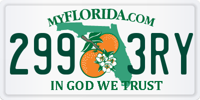 FL license plate 2993RY
