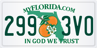 FL license plate 2993VO