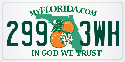 FL license plate 2993WH