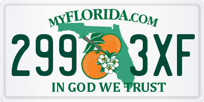 FL license plate 2993XF