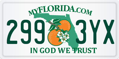 FL license plate 2993YX