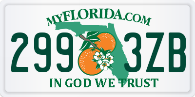 FL license plate 2993ZB
