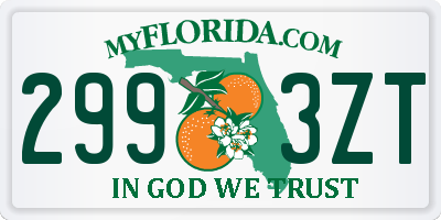 FL license plate 2993ZT