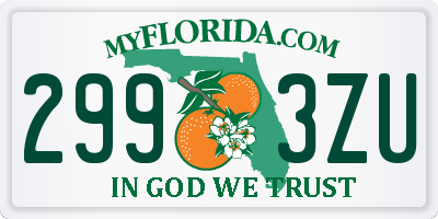 FL license plate 2993ZU