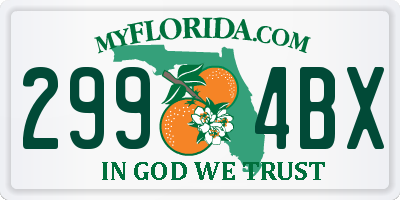 FL license plate 2994BX