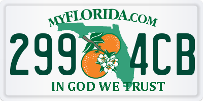 FL license plate 2994CB