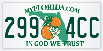 FL license plate 2994CC