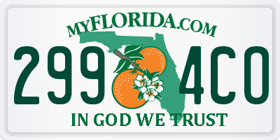 FL license plate 2994CO