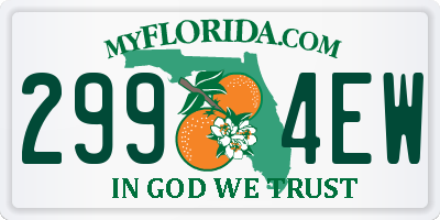 FL license plate 2994EW